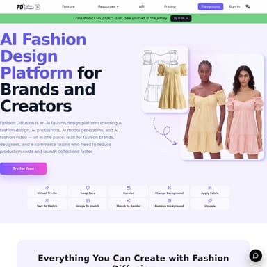 Fashion Diffusion AI - Bildgenerator AI Tool Screenshot