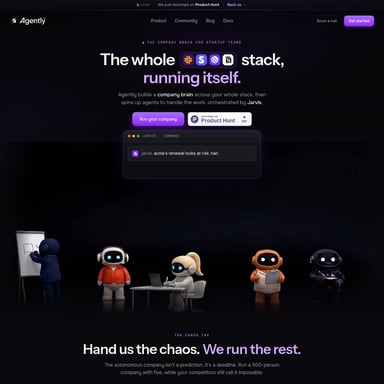 Agently - 조직 및 자동화 AI Tool Screenshot