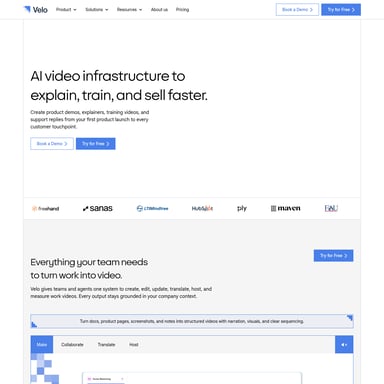 Velo 3.0 - 비디오 AI Tool Screenshot