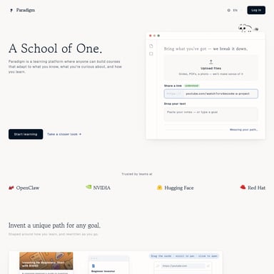 Paradigm - Образование AI Tool Screenshot