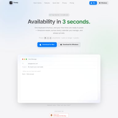 Timely - Productivity AI Tool Screenshot
