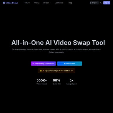 Video Swap - Vidéo AI Tool Screenshot