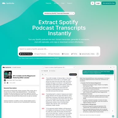 SpotScribe - Productivity AI Tool Screenshot