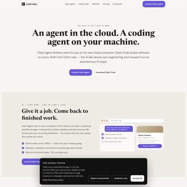 Clark - Code & IT AI Tool Screenshot