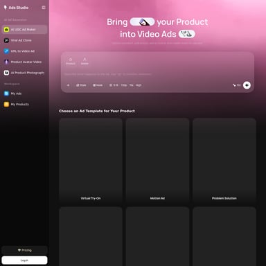 Loova Ads Studio - Ventes et Marketing AI Tool Screenshot