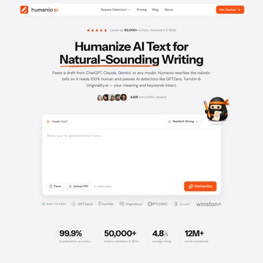 Humanio AI - Text AI Tool Screenshot