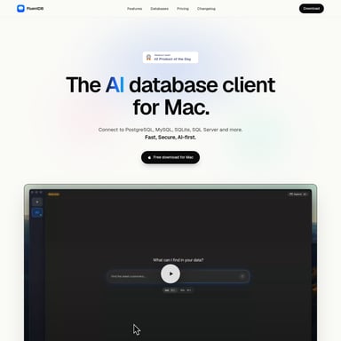FluentDB - Код и IT AI Tool Screenshot