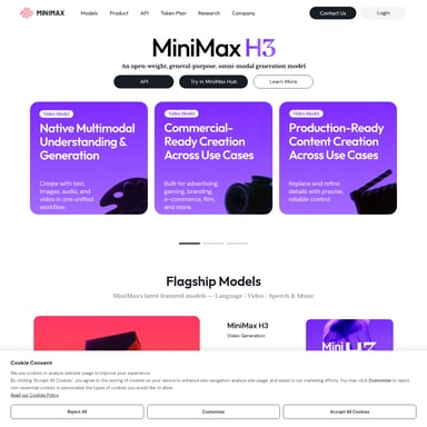 MiniMax H3 - Video AI Tool Screenshot