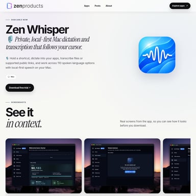Zen Whisper - Translation & Transcript AI Tool Screenshot