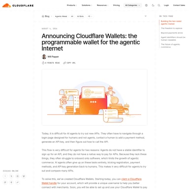 Cloudflare Wallets - Finance AI Tool Screenshot