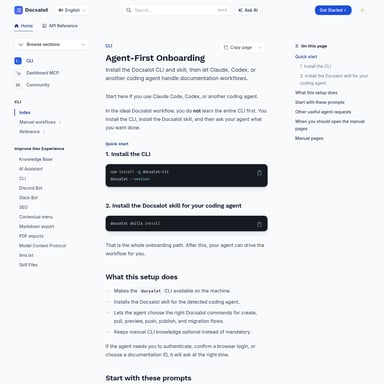 DocsAlot CLI - Código e IT AI Tool Screenshot