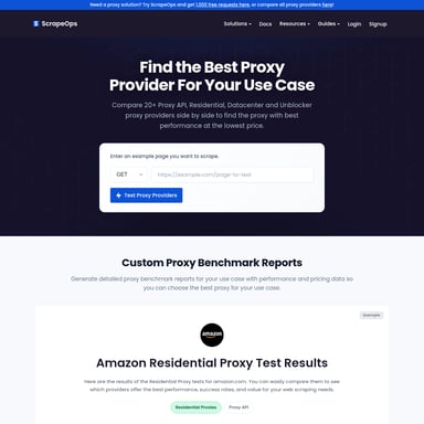 Proxy Tester by ScrapeOps - Código e IT AI Tool Screenshot