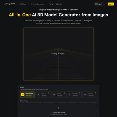 Image3D AI - Animation und 3D-Modellierung AI Tool Screenshot