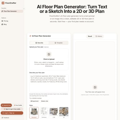 FloorDrafter - Productivity AI Tool Screenshot