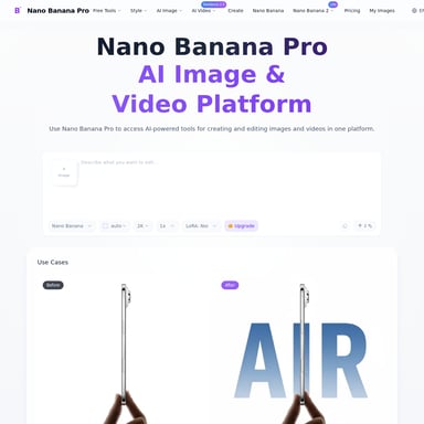 Nano Banana Pro - Bildgenerator AI Tool Screenshot