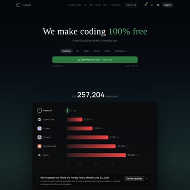 Freebuff - Code und IT AI Tool Screenshot