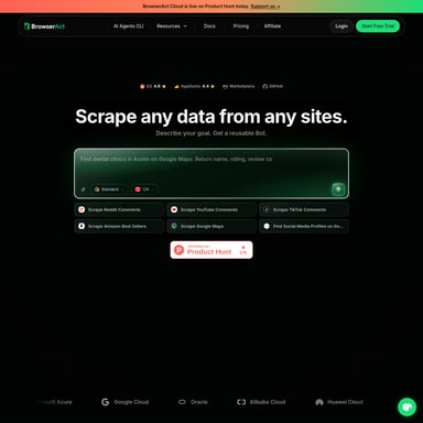 BrowserAct Cloud - Code und IT AI Tool Screenshot