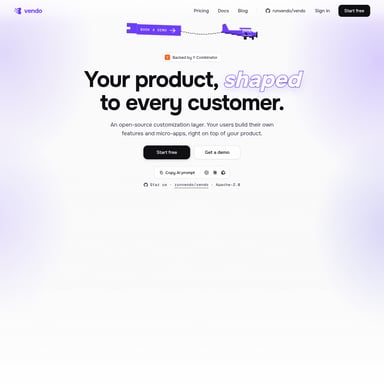 Vendo  - Organization & Automation AI Tool Screenshot