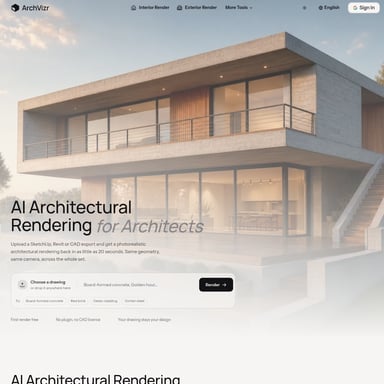 ArchVizr - Architektur und Design AI Tool Screenshot