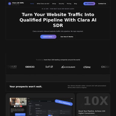 Clara AI SDR - Продажи и Маркетинг AI Tool Screenshot