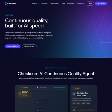 Checksum AI - Code und IT AI Tool Screenshot