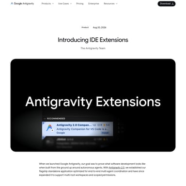 Antigravity IDE Extensions - コードとIT AI Tool Screenshot