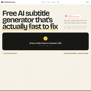 SubtitleGenerator - 번역 및 전사 AI Tool Screenshot