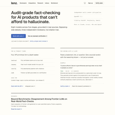 Lenz - Помощник в Исследованиях AI Tool Screenshot