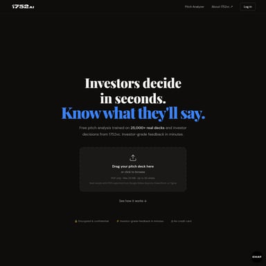 1752vc Pitch Deck Analyzer - Slides & Presentations AI Tool Screenshot