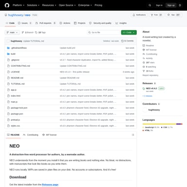 Neo - Writing Assistant AI Tool Screenshot