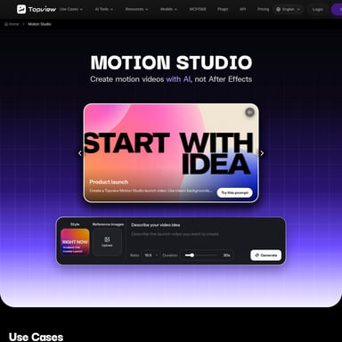 Topview Motion Studio - 视频 AI Tool Screenshot