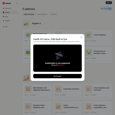 Gauth AI Course - Bildung AI Tool Screenshot