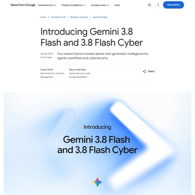 Google Gemini 3.8 Flash and Cyber - Code & IT AI Tool Screenshot
