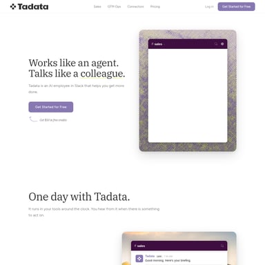 Tadata - 영업 및 마케팅 AI Tool Screenshot