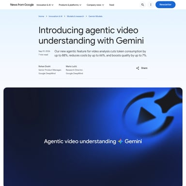 Agentic Video Understanding in Gemini - Video AI Tool Screenshot