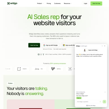 Widgo - Vertrieb und Marketing AI Tool Screenshot