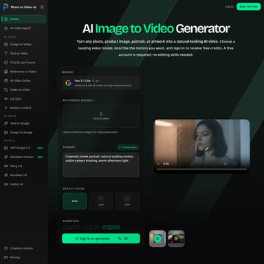 Photo to Video AI - ビデオ AI Tool Screenshot
