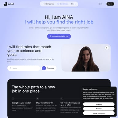AINA - Recursos Humanos y Currículum AI Tool Screenshot