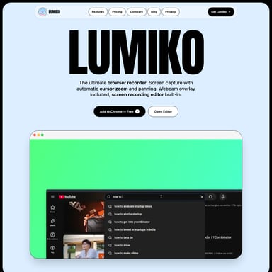 Lumiko - Video AI Tool Screenshot