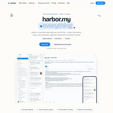 Harbor - Productivity AI Tool Screenshot