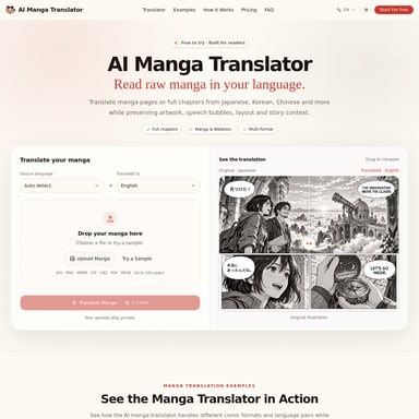 AI Manga Translator - Photo & Image Editing AI Tool Screenshot