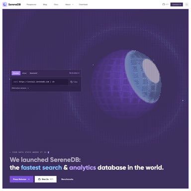 SereneDB - Code und IT AI Tool Screenshot