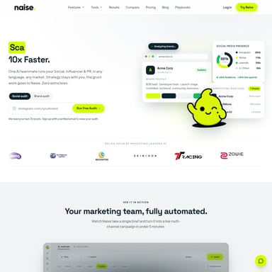 Naise AI - Vertrieb und Marketing AI Tool Screenshot
