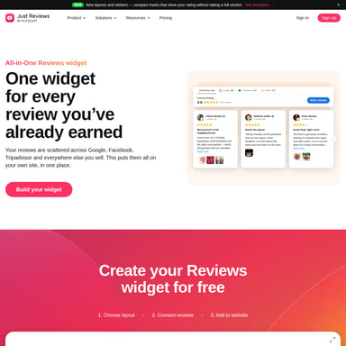 JustReviews by Elfsight - Customer Support AI Tool Screenshot