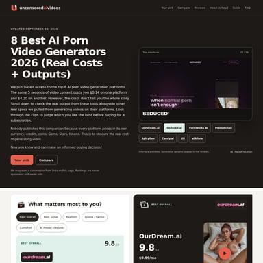 Uncensored AI Videos - Video AI Tool Screenshot
