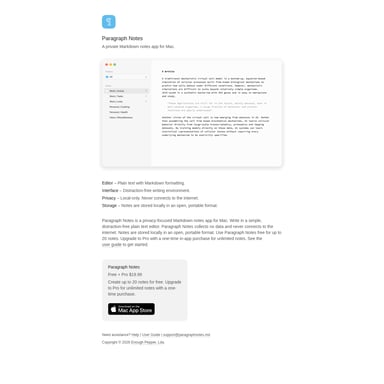 Paragraph Notes - Produktivität AI Tool Screenshot