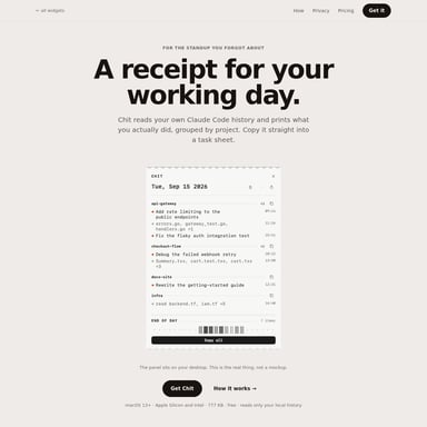 Chit - Produktivität AI Tool Screenshot