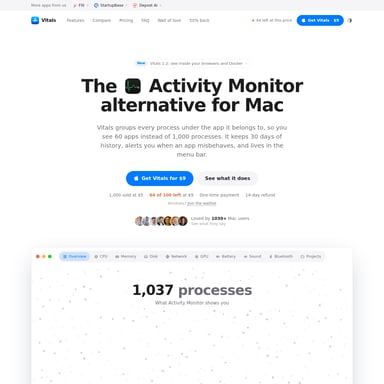 Vitals  - Código e IT AI Tool Screenshot