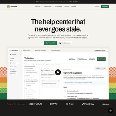 Ferndesk - Customer Support AI Tool Screenshot