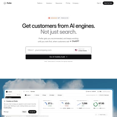 Prefer - SEO AI Tool Screenshot
